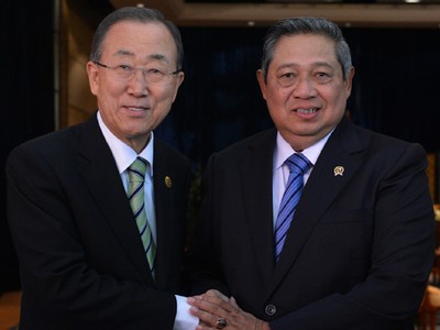 SBY Bertemu Sekjen PBB Ban Ki-moon