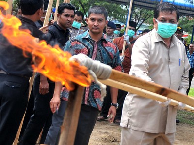 2 Ton Ganja dan 1 Kg Sabu Dimusnahkan