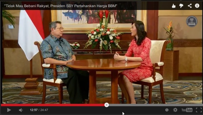 SBY: Negara Neolib Tidak Sukai Ada Subsidi BBM