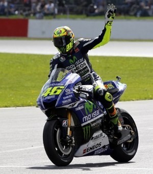 Podium Pertama Rossi di Silverstone