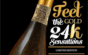Slurp! Lussory Gold, Sparkling Wine Halal Berisi Serbuk Emas 24 Karat