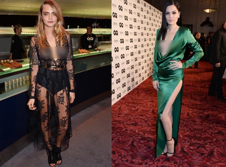 Cara Delevigne Tak Kenakan Bra, Jessie J Pamer Paha di GQ Awards