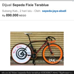 Begini Iklan Sepeda Fixie Online yang Ditawarkan ABG Gemblo pada Roy Suryo