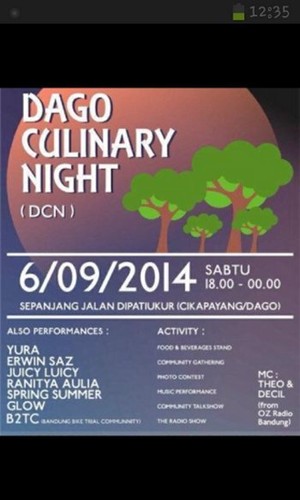 Besok, Culinary Night Digelar di Dago dan 4 Lokasi