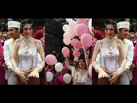 Moge dan Ornamen Babi di Pernikahan Donita dan Adi