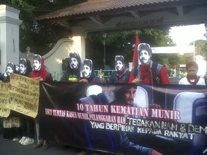1 Dekade Kematian Munir, Aktivis di Yogyakarta Gelar Aksi Menolak Lupa
