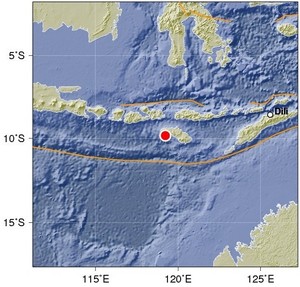 Gempa Bumi 4,8 SR Guncang Selatan Sumba Barat, NTT