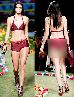 Kendall Jenner Pamer Bokong di Fashion Show Tommy Hilfiger
