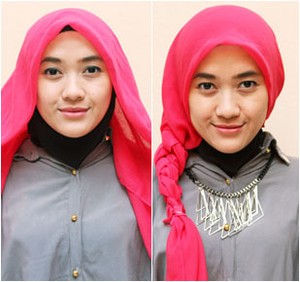 Tutorial Hijab Kepang untuk Tampil Feminin