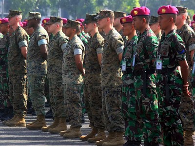Marinir TNI AL-Marinir AS Gelar Latihan Bersama
