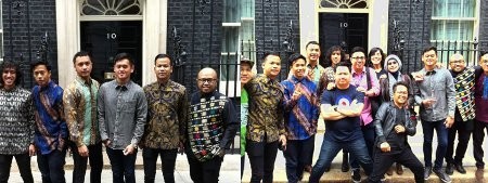 Kompak Berbatik, Nidji Sambangi Kantor Perdana Menteri Inggris