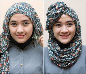Tutorial Hijab Untuk Tampil Unik Menggunakan Scarf Panjang
