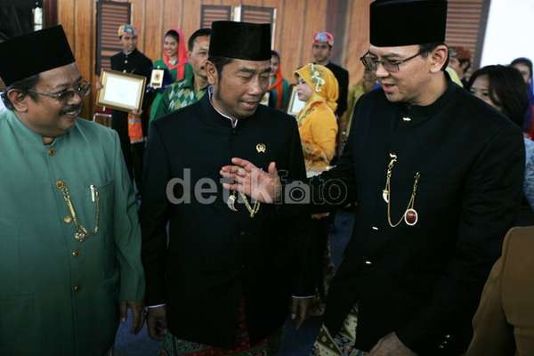 Ini Kemesraan Ahok dan Lulung di Lebaran Betawi