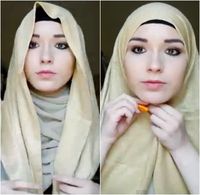 cara memasang headpiece hijab