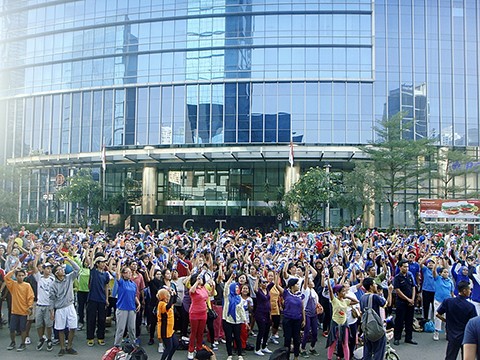 Pagi-pagi Disko Ala Mizone, Otot Kencang Sambil Have Fun