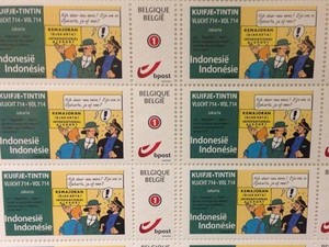 Wah, Belgia Rilis Seri Perangko Tintin Pesiar ke Bandara Kemayoran dan Pulau Komodo
