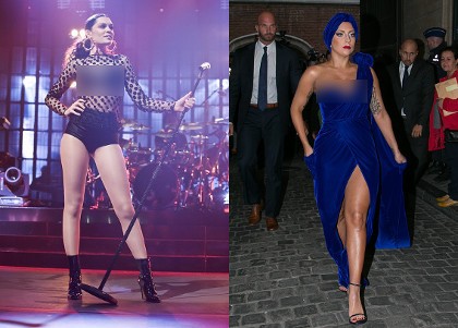 Jessie J Pamer Bra, Lady Gaga Seksi Bergaun Biru