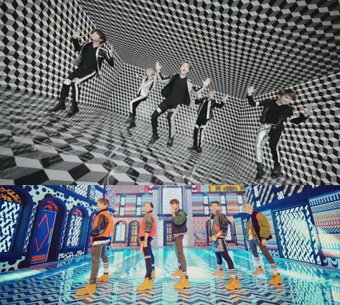 Hitam-Putih Versus Warna-warni SHINee di Video Downtown Baby