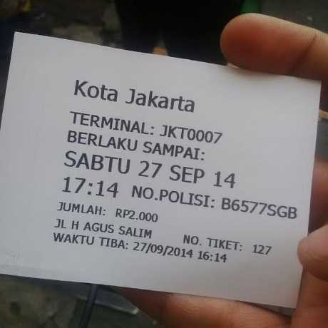 Ingat! Tak Ada Asuransi dalam Karcis Parkir Meter Jalan Sabang