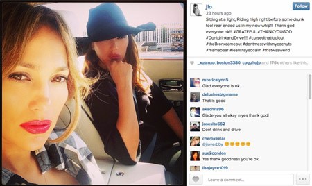 Duh, Jennifer Lopez Ditabrak Pengemudi Mabuk