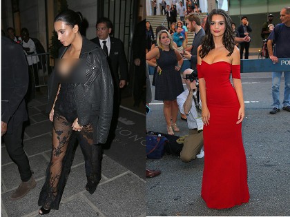 Jumpsuit Superseksi Kim Kardashian, Emily Ratajkowski Merah Membara