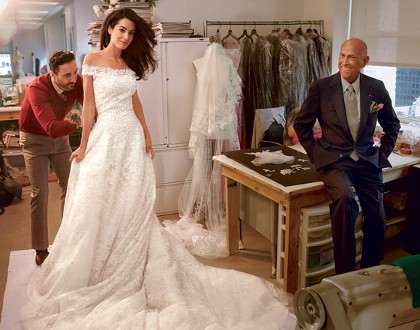 Cantiknya Amal Alamuddin Saat Fitting Gaun Pengantin