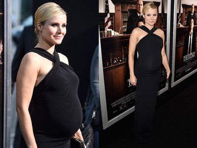 Hamil, Kristen Bell Tampil Elegan