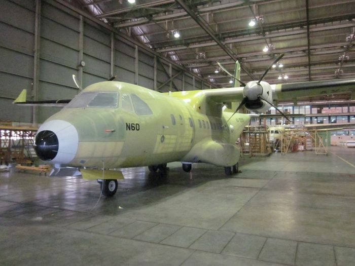 CN235 sedang dalam penyelesaian di hanggar PTDI (Foto: Feby/detikFinance) CN235 sedang dalam penyelesaian di hanggar PTDI (Foto: Feby/detikFinance)