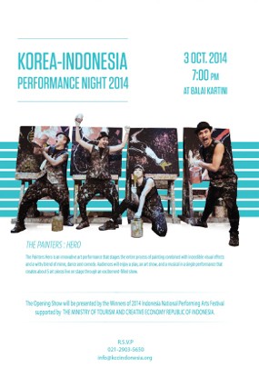 Seniman The Painters Buka Malam Kebudayaan Korea Indonesia Festival 2014