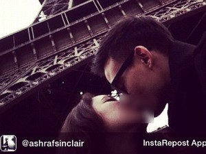 Romantis! Bunga Citra Lestari dan Ashraff Ciuman di Bawah Menara Eiffel