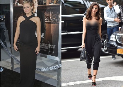 Kristen Bell Pamer Perut Hamil, Emily Ratajkowski Seksi dengan Jumpsuit