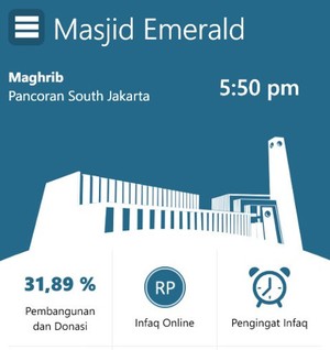 Donasi untuk Masjid, Bisa Lewat Aplikasi Ini