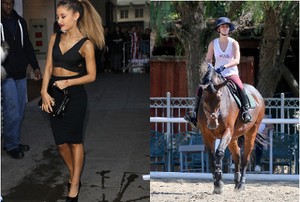 Ariana Grande Seksi dengan Crop Top, Kaley Cuoco Asyik Berkuda