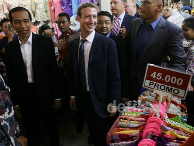 Bos Facebook Blusukan ke Pasar Tanah Abang