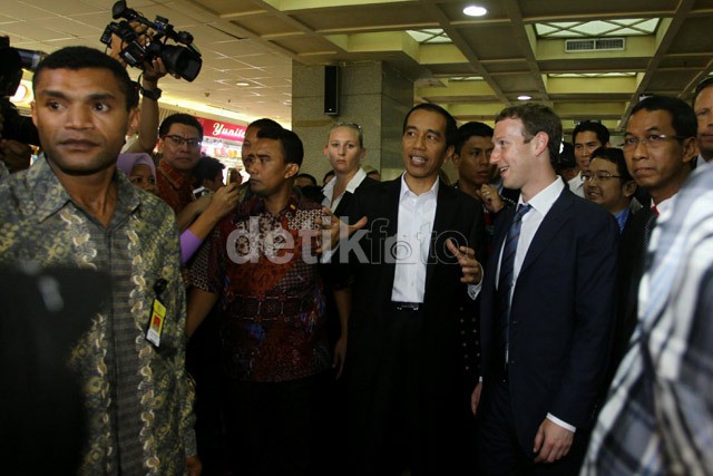 Saat Jokowi dan Mark Zuckerberg Berkeringat di Tanah Abang