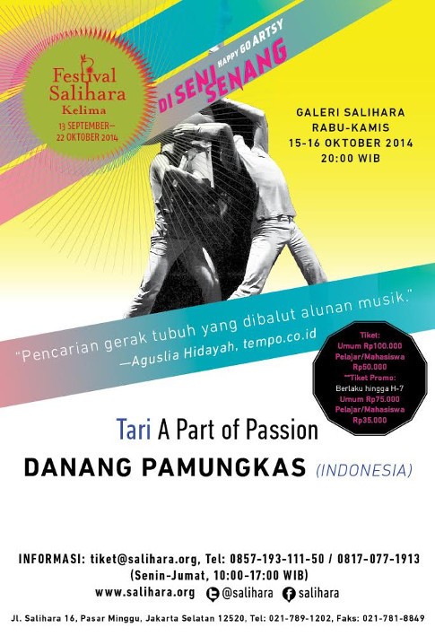 Koreografer Danang Pamungkas Tampilkan A Part of Passion