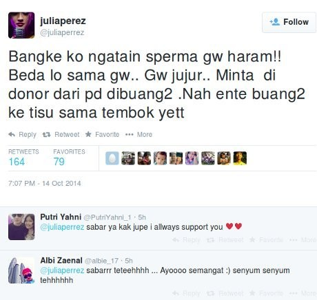 Soal Tanam Sperma, Jupe Ngamuk di Twitter