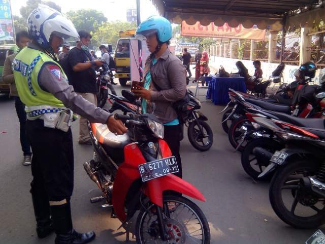 Belasan Motor Berknalpot Bising Terjaring Razia di Bogor