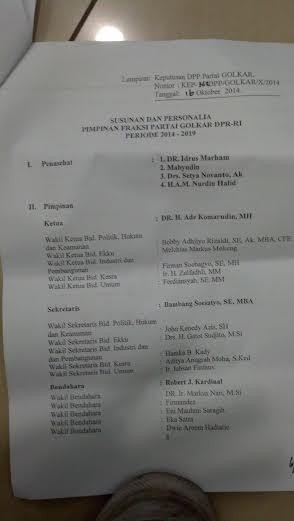 Ini Formasi Fraksi Golkar DPR, Nurdin Halid Jadi Penasihat