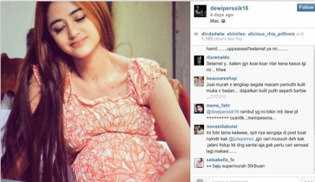 Unggah Foto Sedang Hamil, Dewi Persik Sindir Jupe?