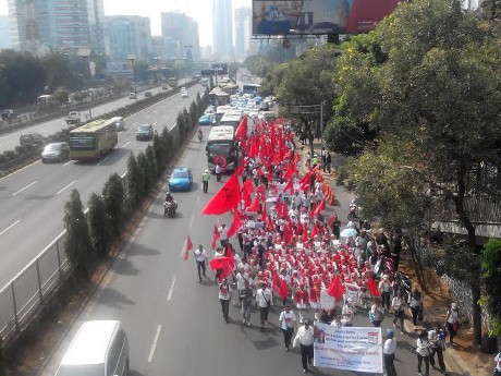 Relawan Pengarak Jokowi Longmarch dari Gatsu ke HI