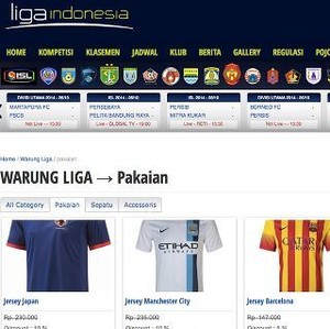Ada Jersey Klub-Klub Luar Negeri Dijual di Situs Liga Indonesia
