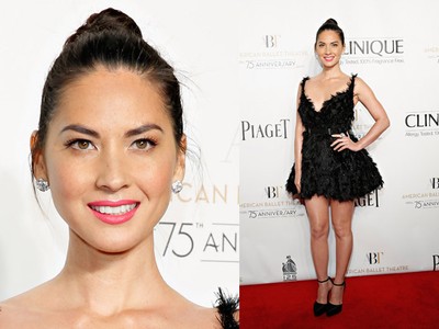 Olivia Munn Cantik Dibalut Dress ala Black Swan
