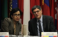 Saat Sri Mulyani Duduk Sejajar Dengan Bos IMF dan Menkeu AS