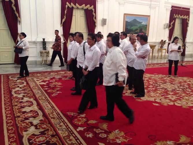 Begini para Calon Menteri Bercengkerama di Istana, Ada Puan, Susi, dan Nina Moeloek
