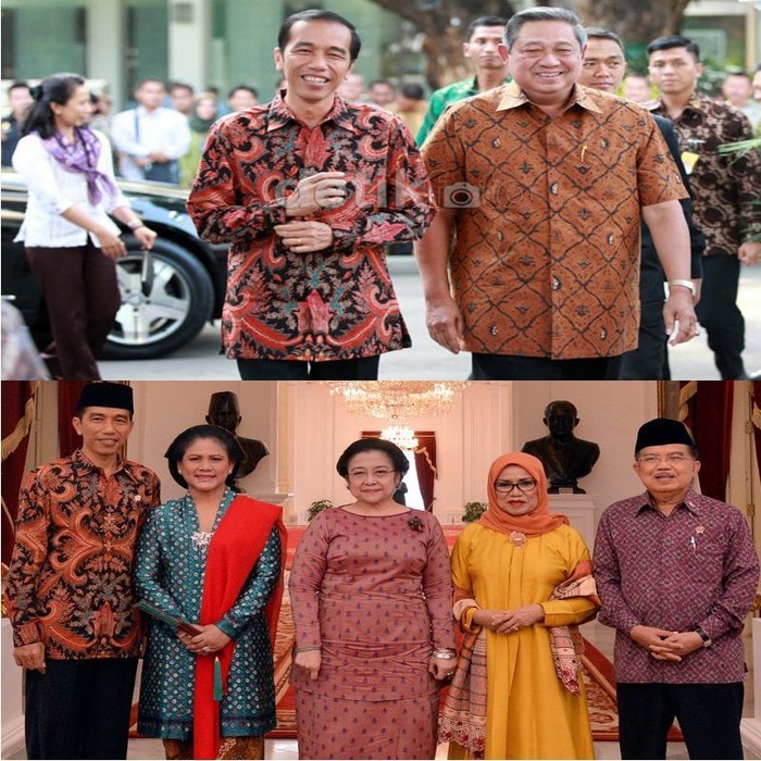 Batik Jokowi Saat Melantik Kabinet Mirip Dengan Ketika Orientasi Dengan Sby