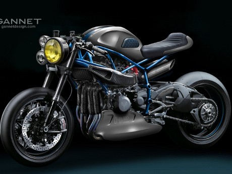 Monster Kawasaki Bergaya Cafe Racer Bengis