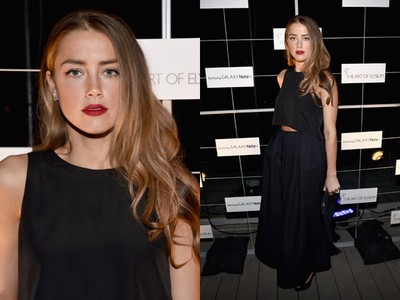 Amber Heard Seksi Berbibir Merah