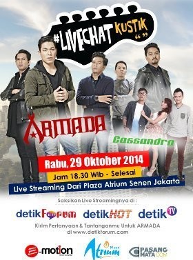 Pasukan Armada! Siap Nyanyi Bareng Armada di LIVECHATkustik Malam Ini?