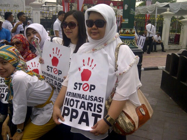 Tolak Kriminalisasi, Ratusan Notaris/PPAT Juga Gelar Demo di Berbagai Daerah